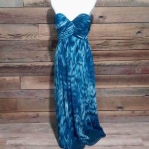 Calvin Klein Size 16 Floor Length Blue Dress